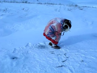 chukchi catches fish