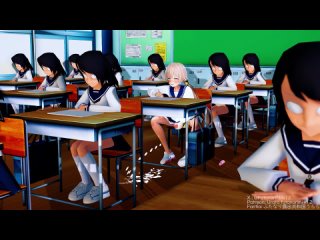 a girl is attached to a penis during a school lesson 1080p